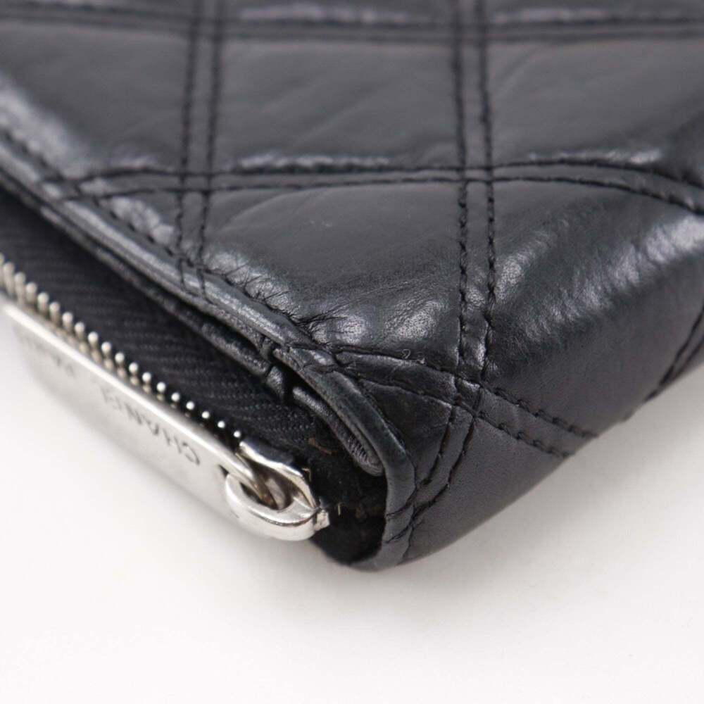 CHANEL Authentic Black Lambskin Leather Wallet - Picture 6 of 16